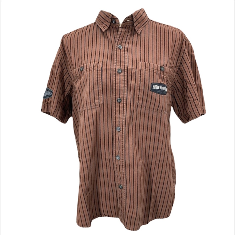 HARLEY-DAVIDSON Short Sleeve Men’s Button Down Shirt Size Medium